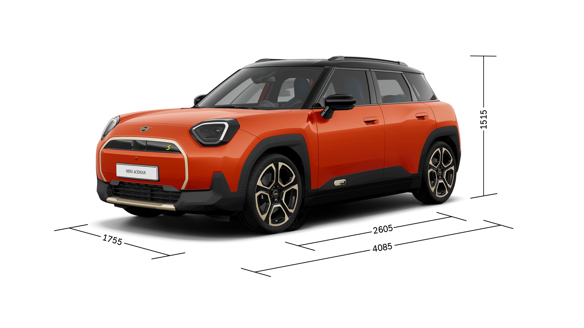 All-Electric MINI Aceman - 치수 - 소개 이미지 측면도